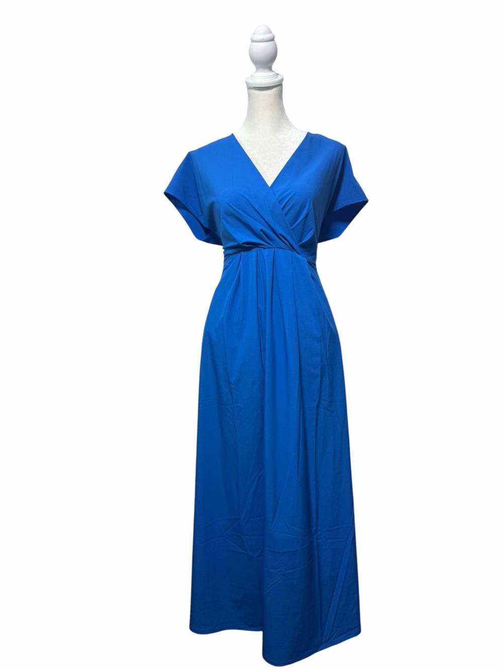 Halara Breezeful Blue Wrap Tie Waist Maxi Dress NWT Size M